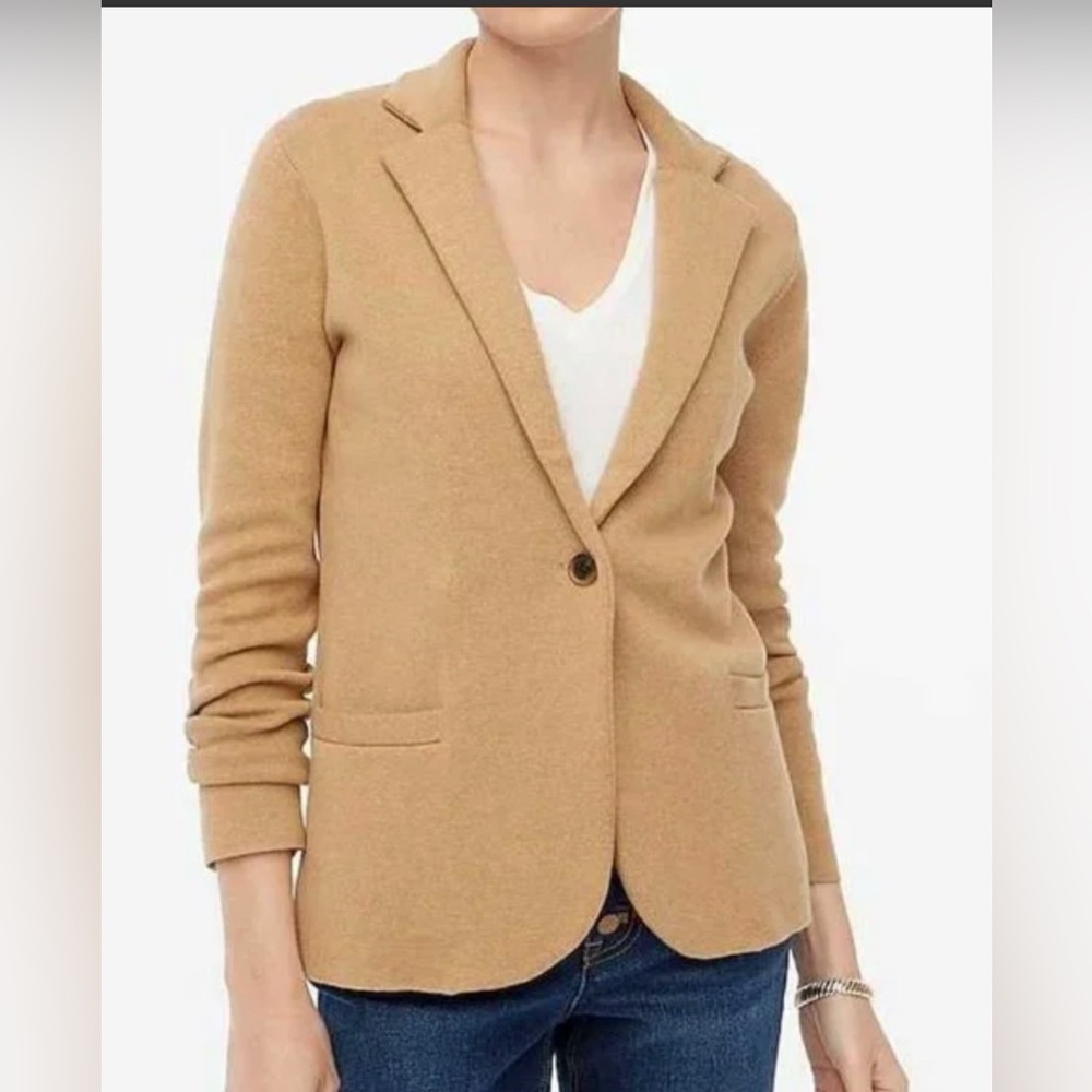 J.Crew Factory Schoolboy Sweater Blazer - Heather Acorn - XS - BNWT - Picture 3 of 8
